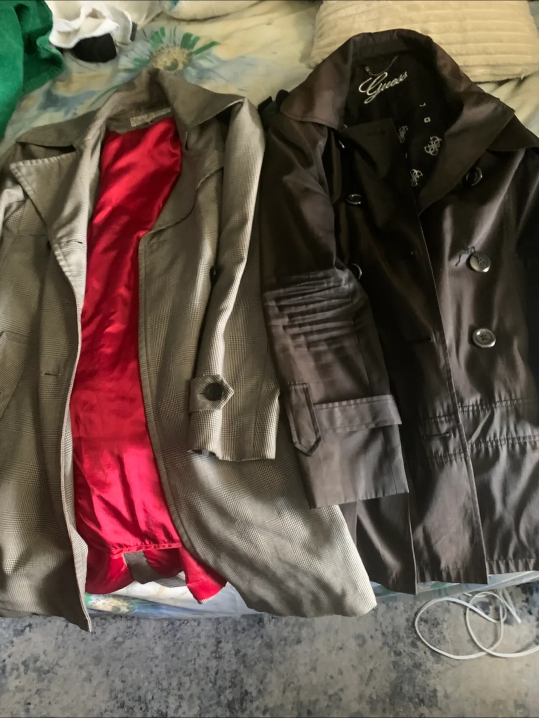 Black & Plaid Trench Coats thumbnail