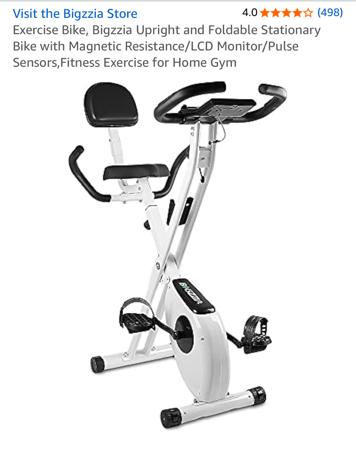 Bigzzia Foldable Stationary Exercise Bike