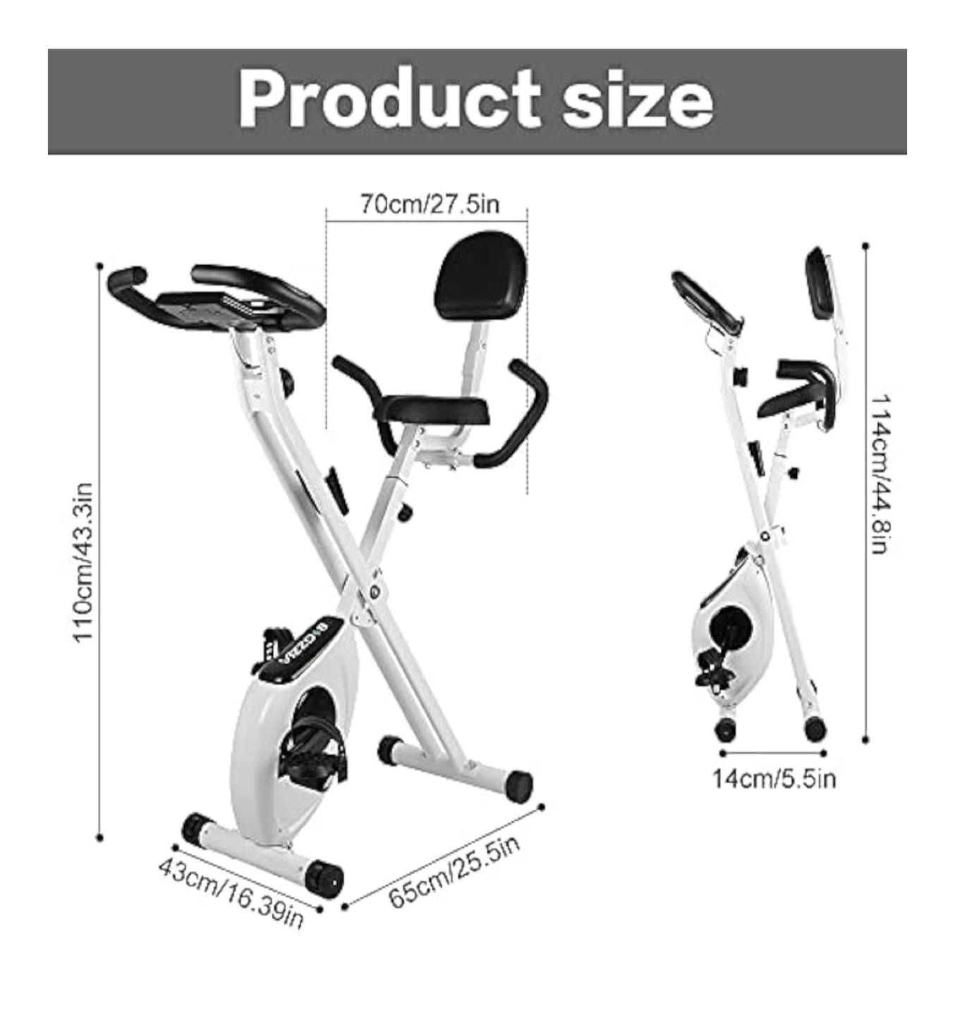 Bigzzia Foldable Stationary Exercise Bike - photo 2