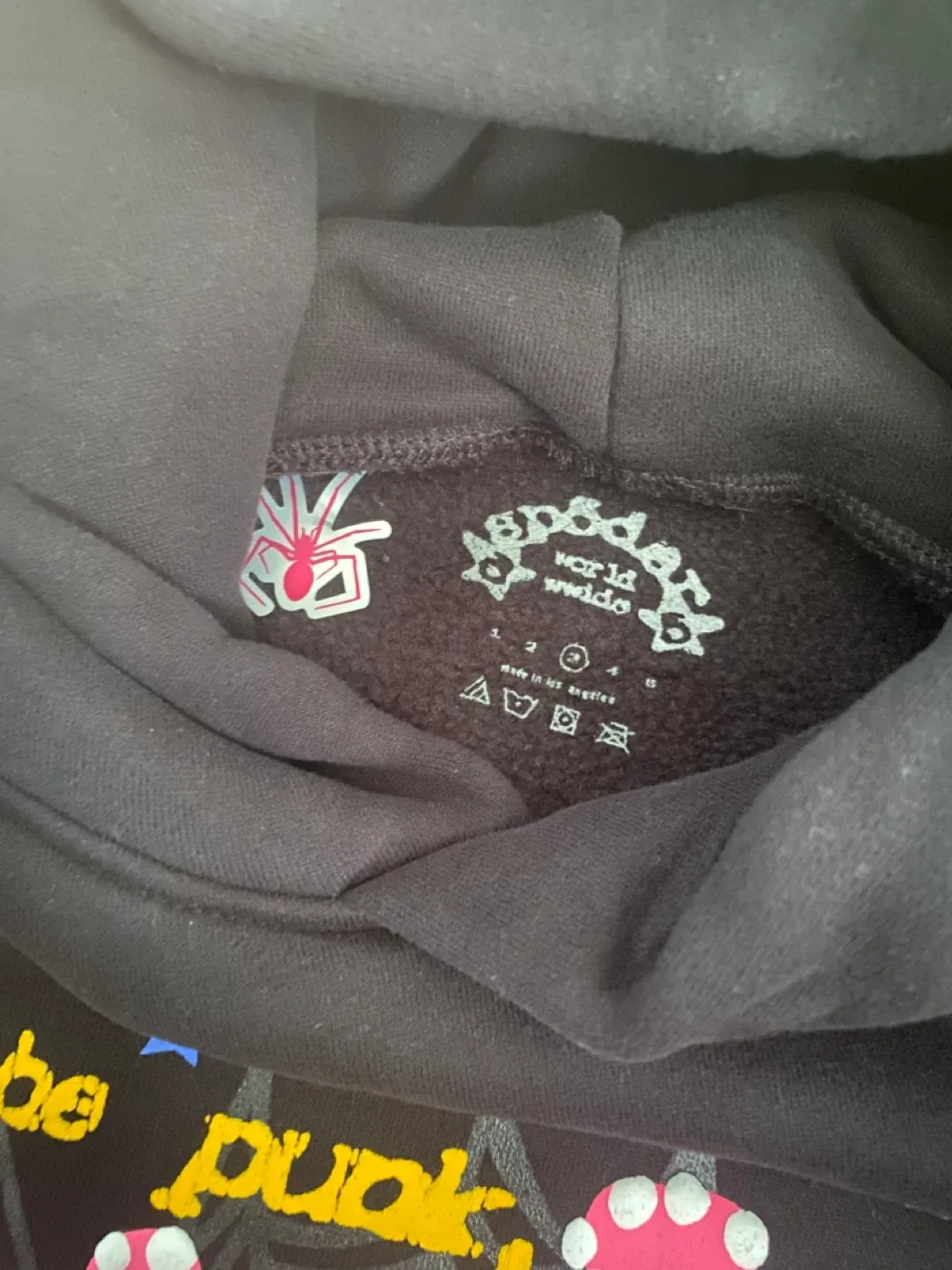 New SP5DER Hoodie - Black image indicator(3)