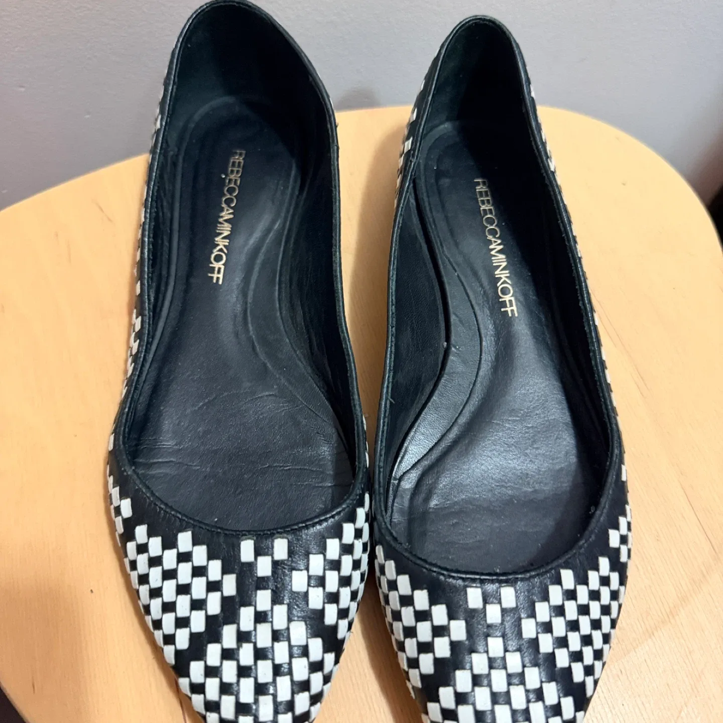 Rebecca Minkoff Black & White Flats - Size 7.5 thumbnail