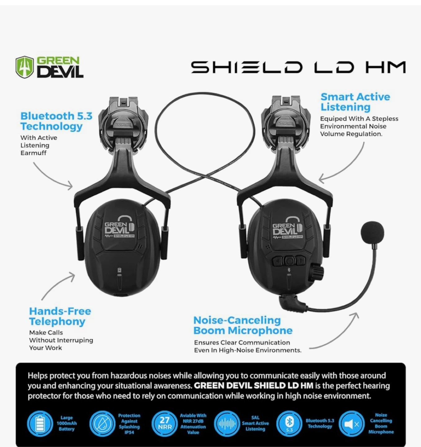 Green Devil SHIELD LD HM Noise Cancelling Headphones - photo 2