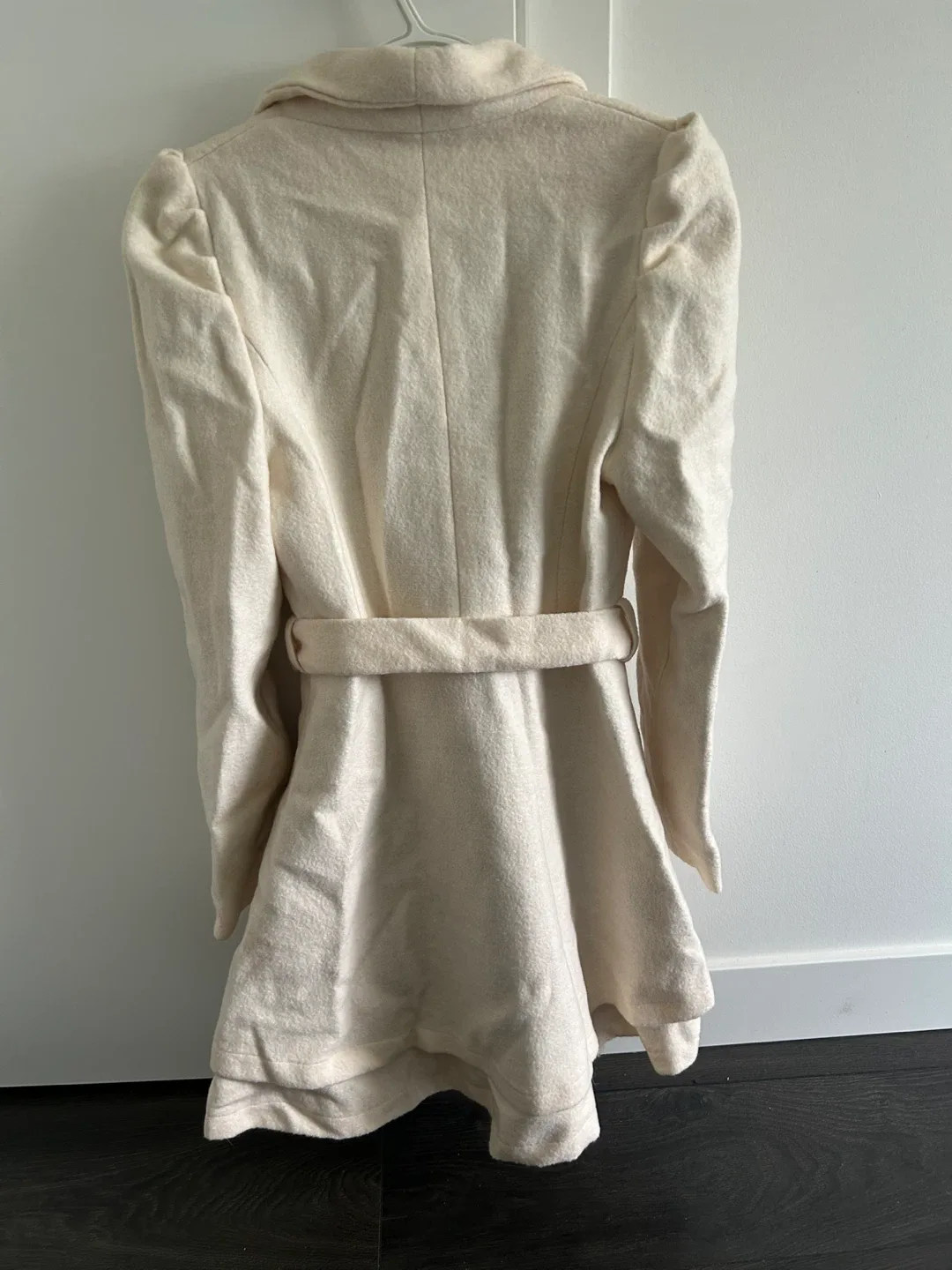 Cream Belted Coat - Size XL image indicator(2)