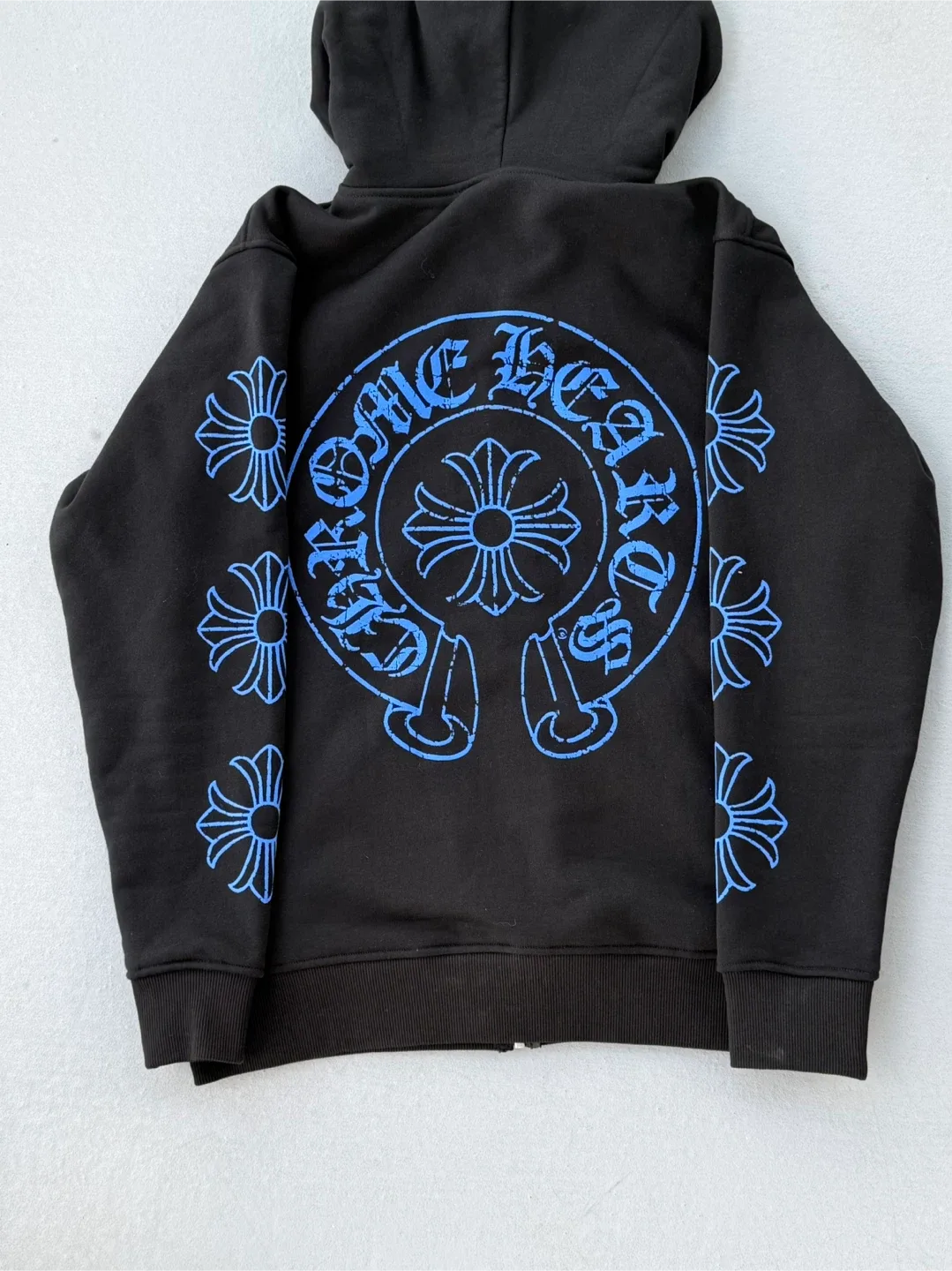 Chrome Hearts Black Hoodie with Blue Design image indicator(3)
