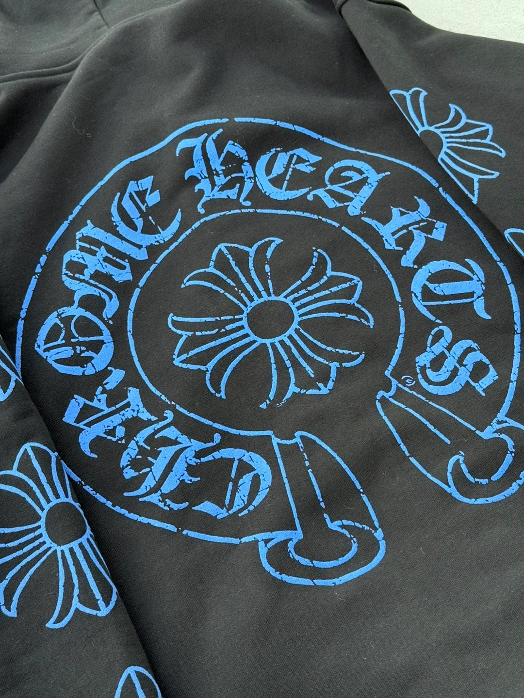 Chrome Hearts Black Hoodie with Blue Design image indicator(4)