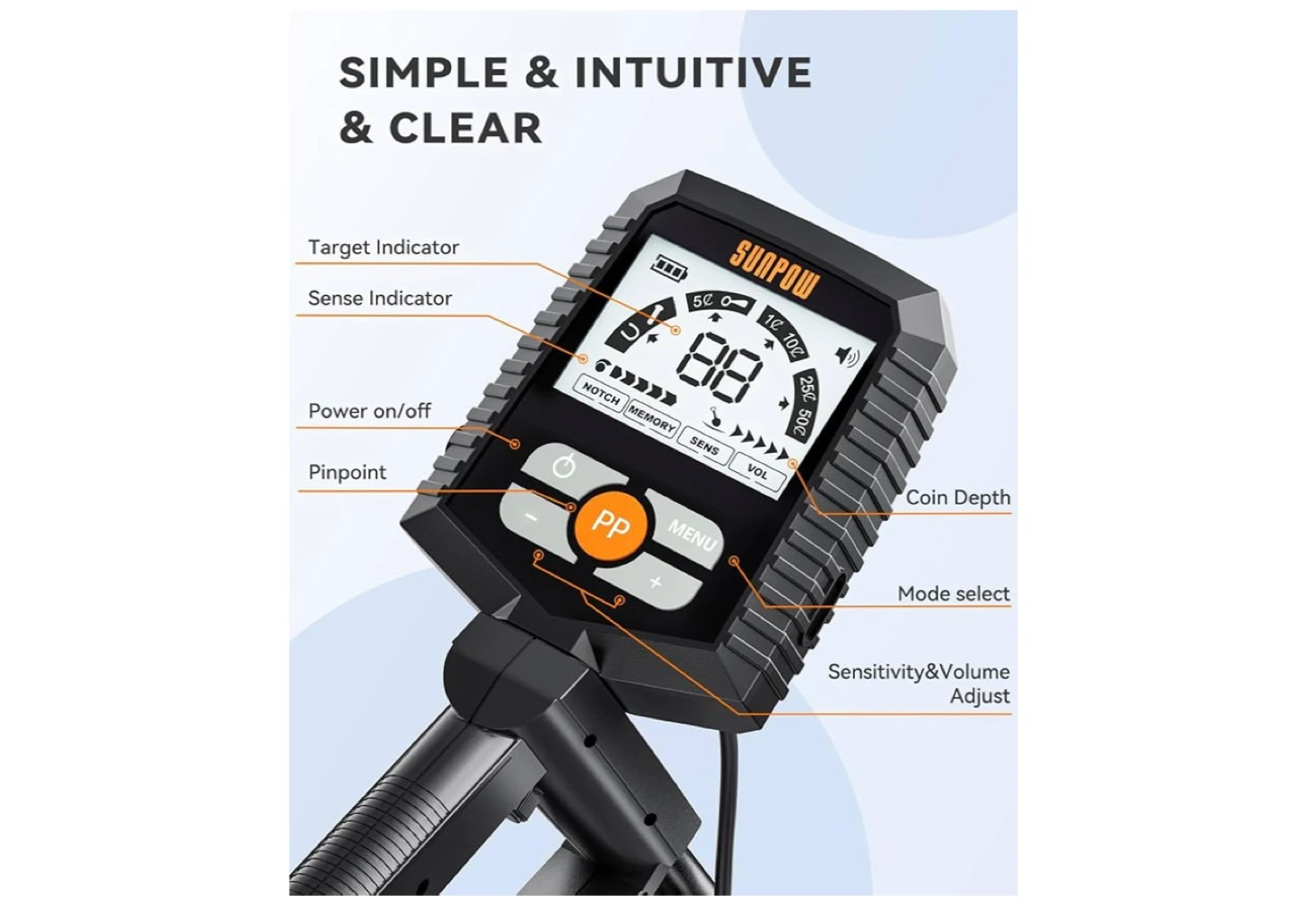 SUNPOW Metal Detector - photo 2