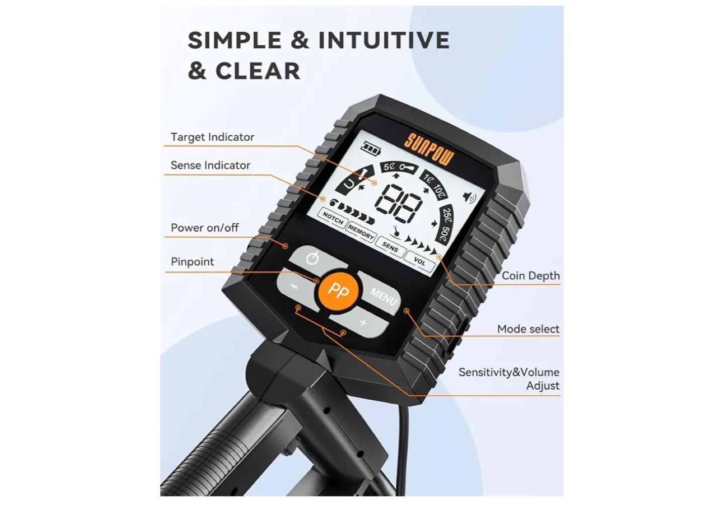 SUNPOW Metal Detector image indicator(2)