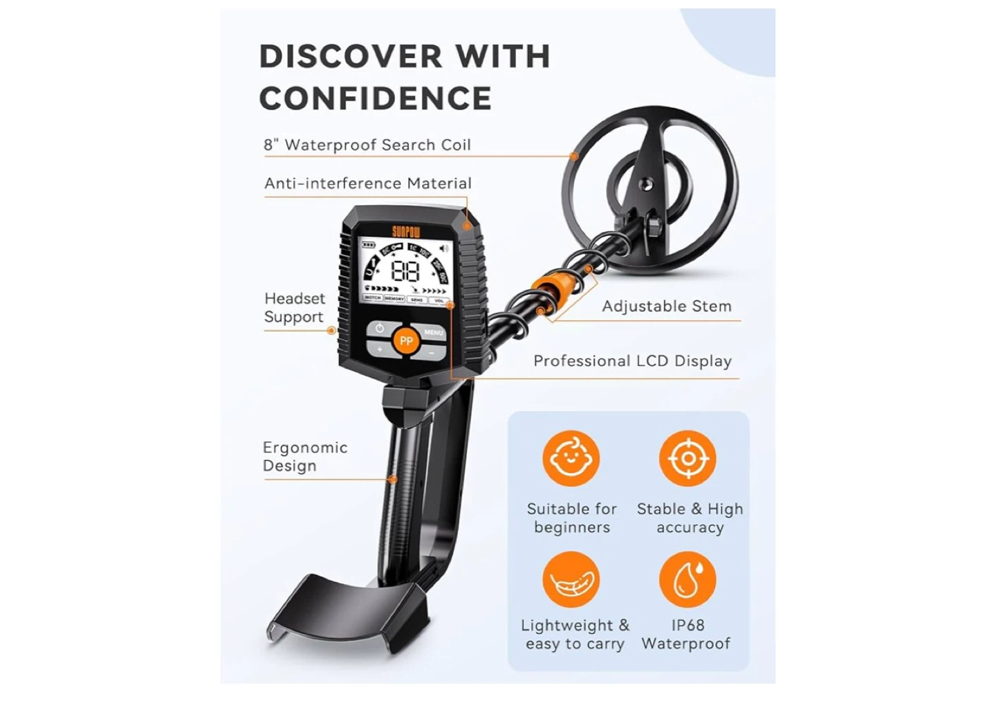 SUNPOW Metal Detector - photo 3