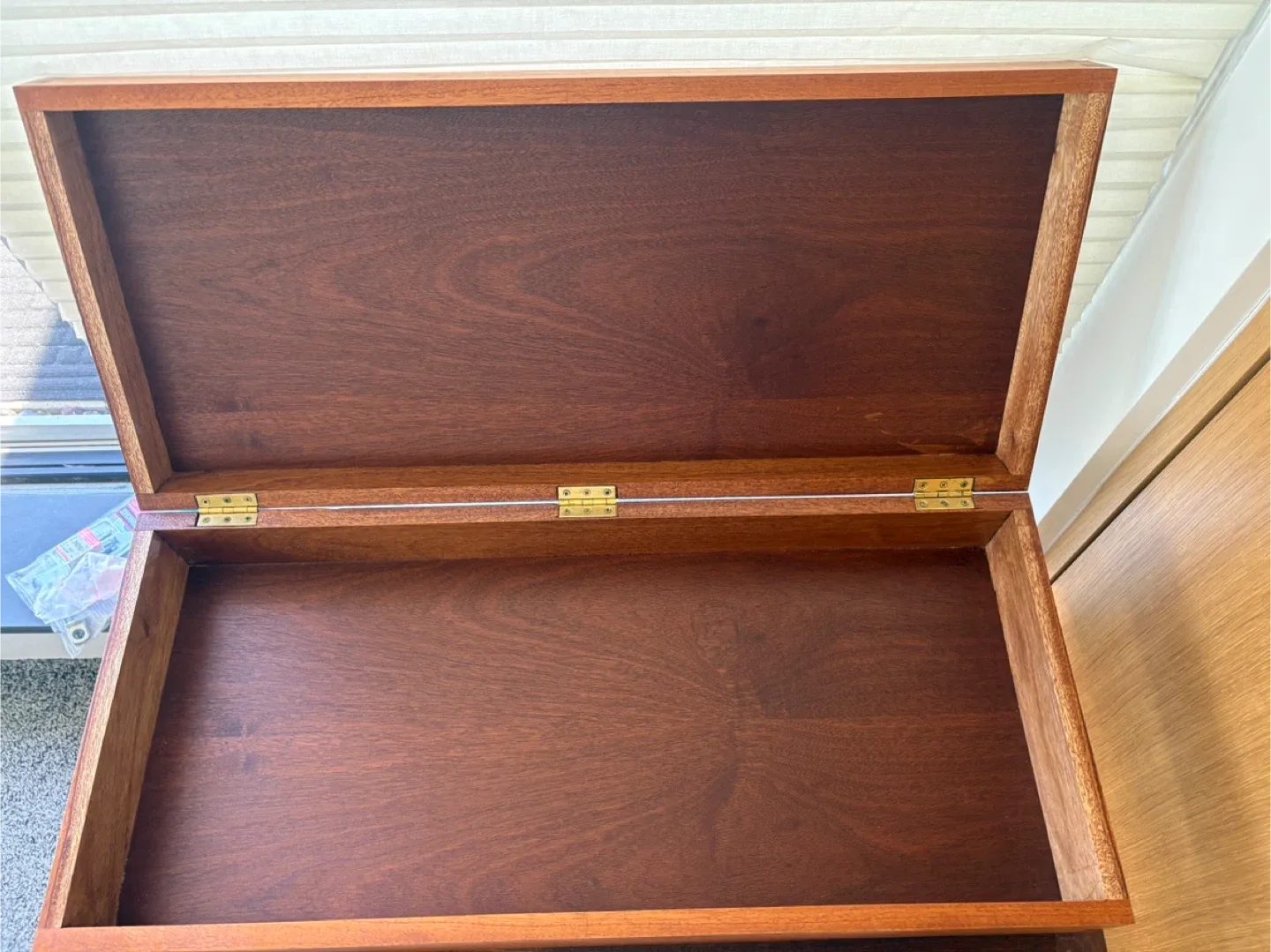 Mahagany blanket box on a stand image indicator(4)