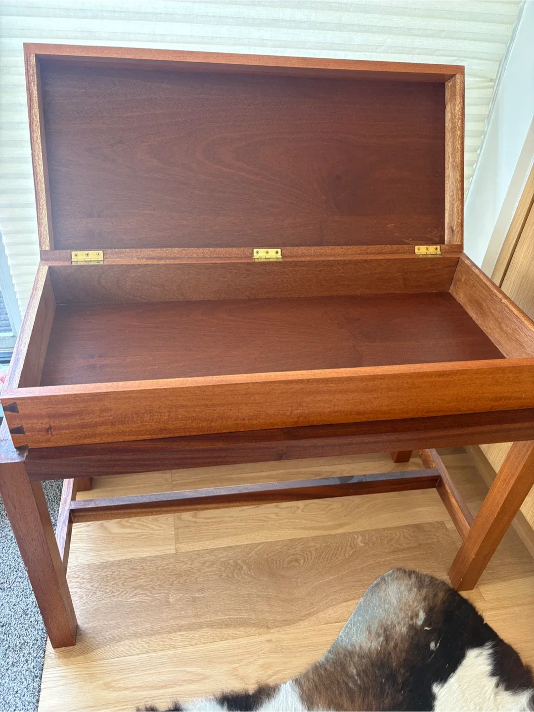 Mahagany blanket box on a stand thumbnail