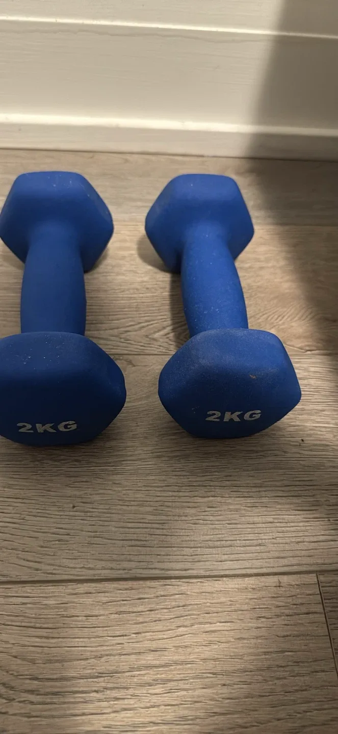2KG Blue Dumbbells - Set of 2