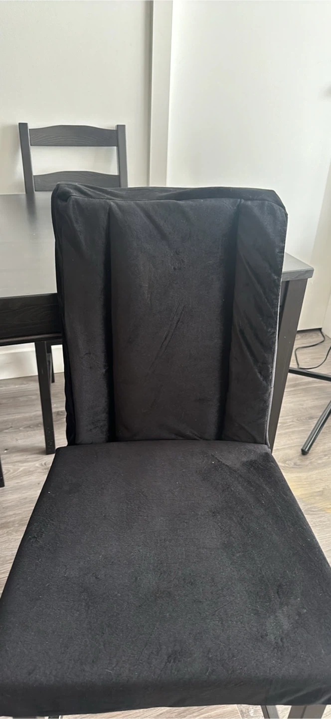 Black Dining Table with 4 Chairs - Used - photo 3