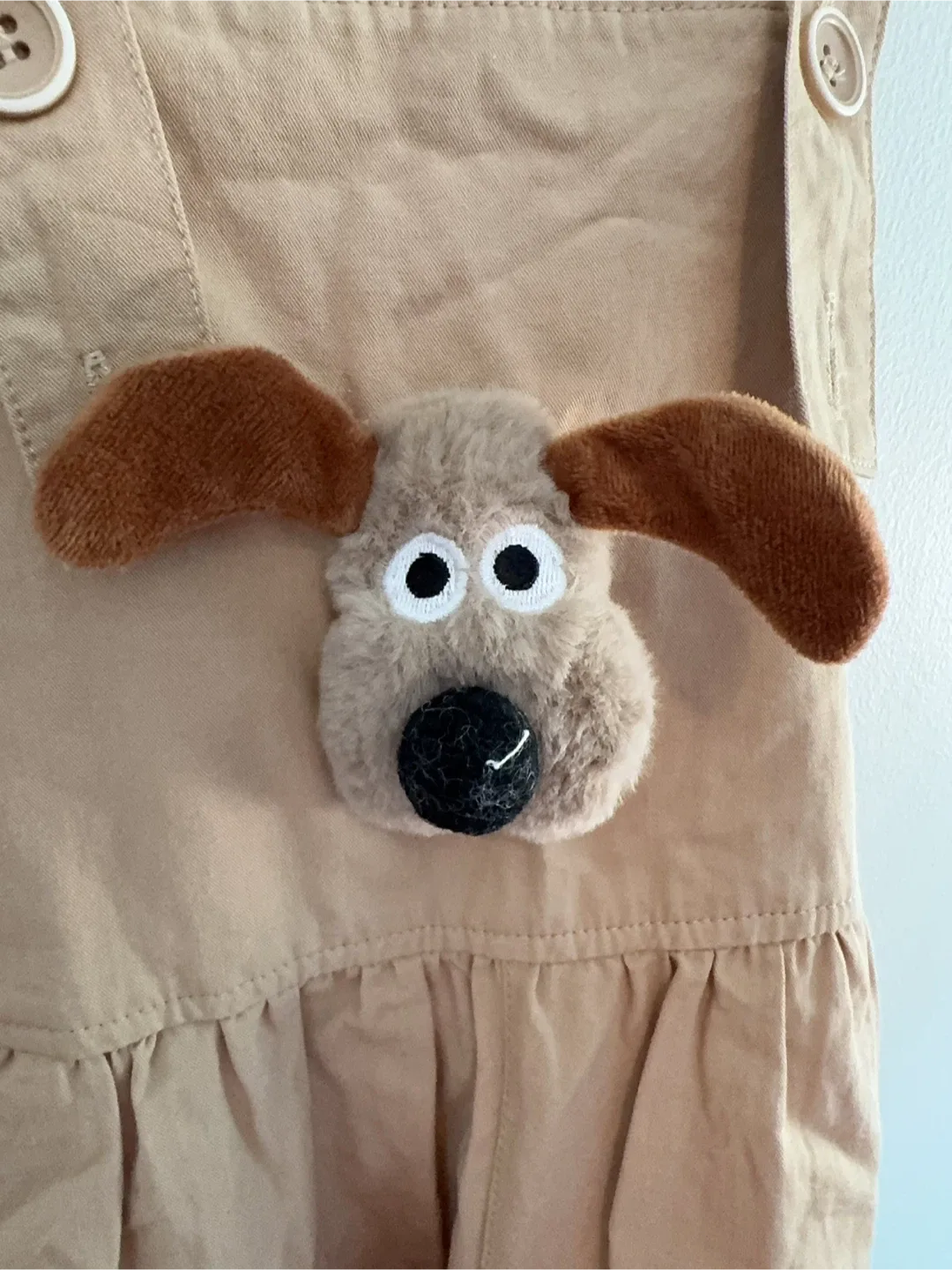 100% Cotton Cute Dog Appliqué Baby Overalls Toddler size 5-7T image indicator(3)