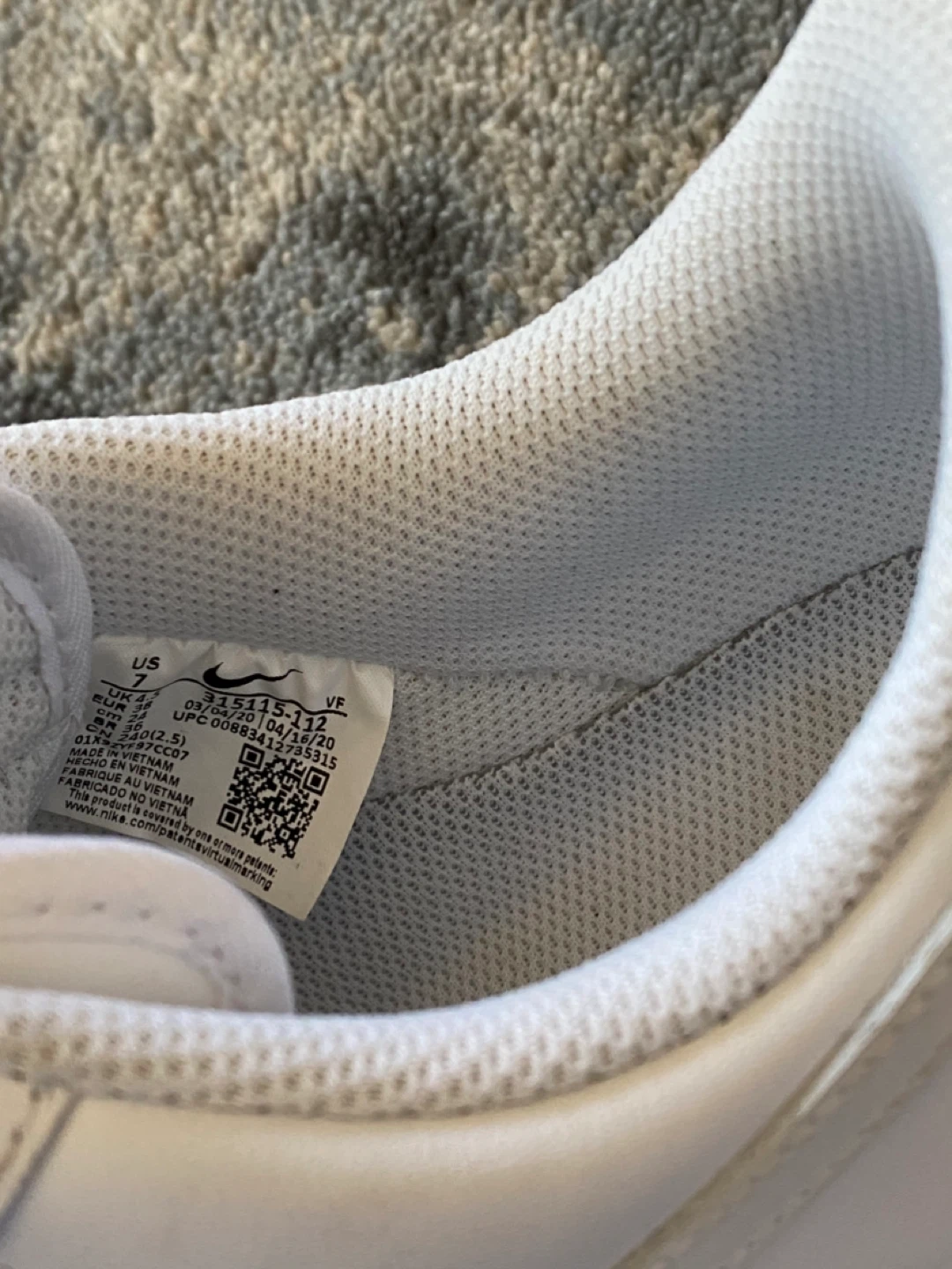 Nike Air Force 1 White - Size US 7 - photo 3