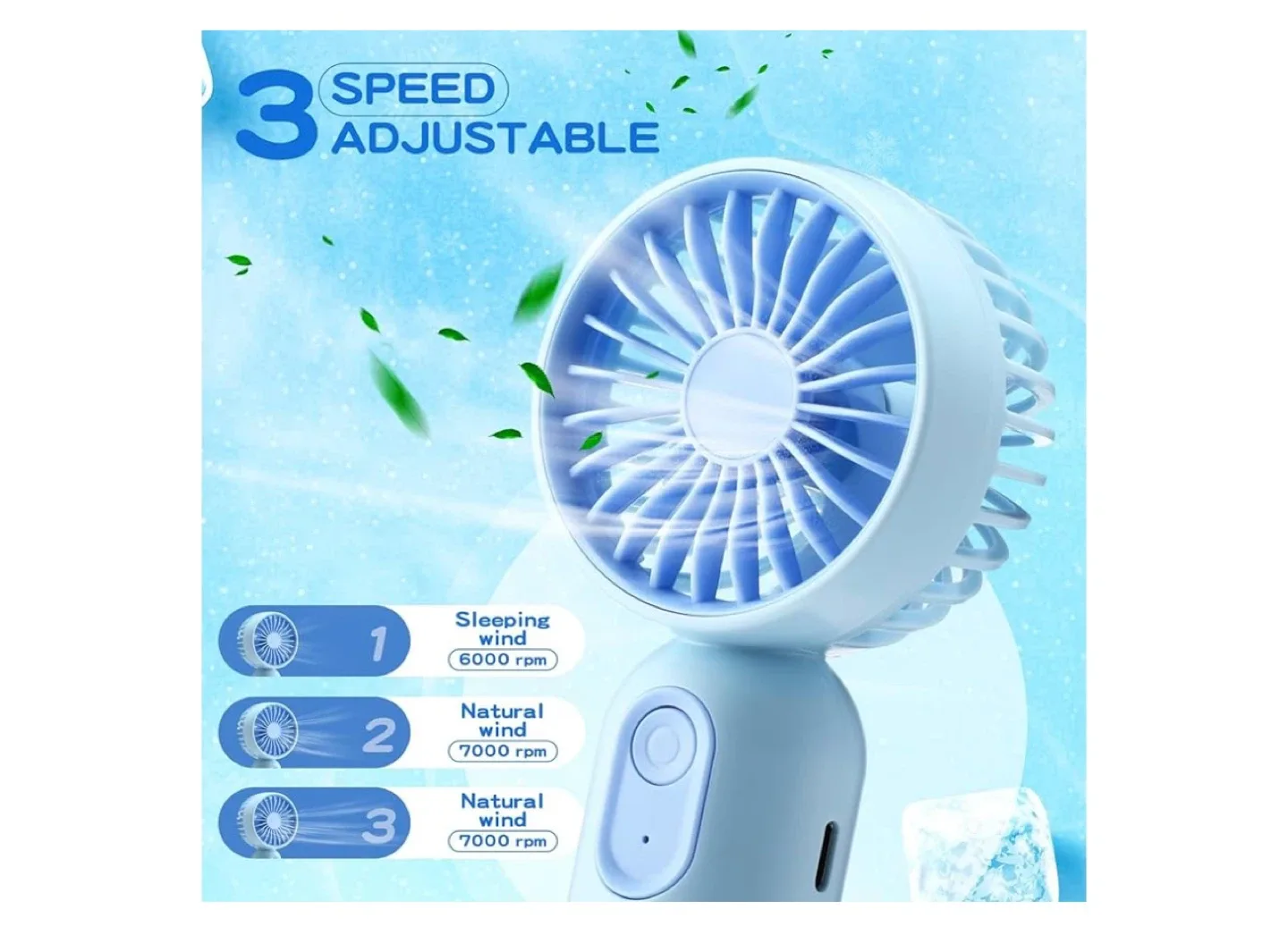 Portable Handheld Mini Fan image indicator(3)