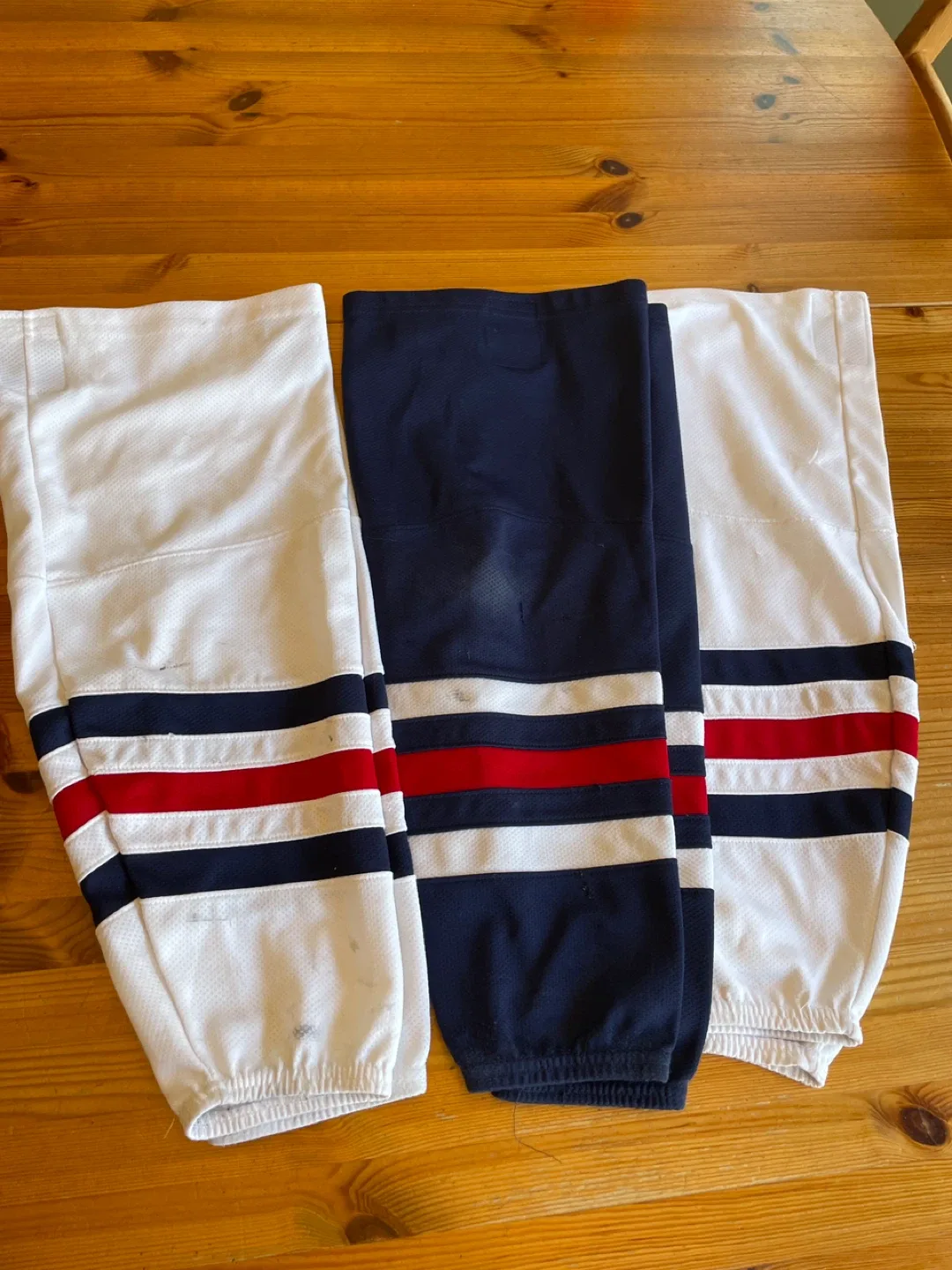 Hockey Socks - White & Navy Toros socks adult medium thumbnail