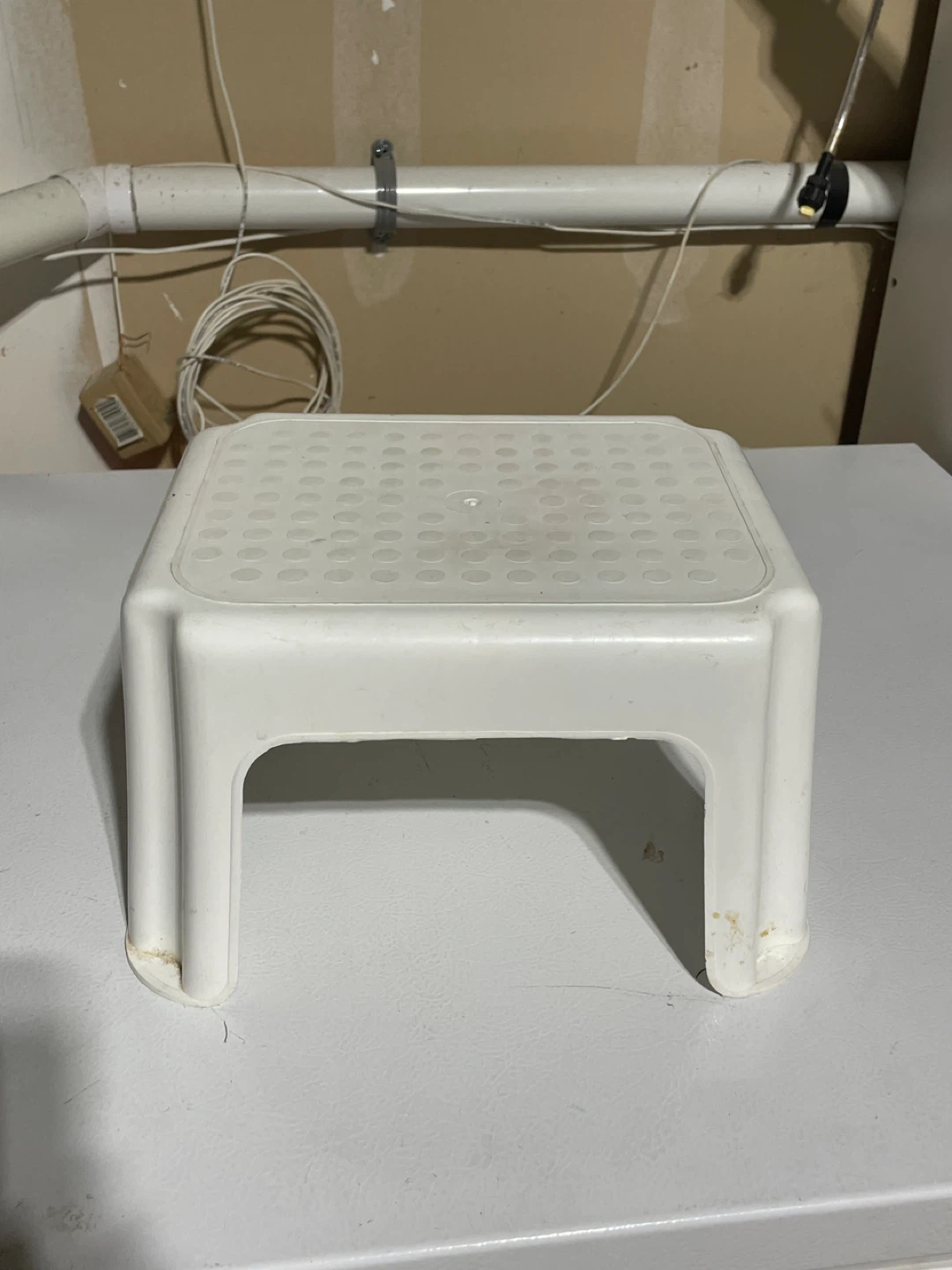 White Plastic Step Stool