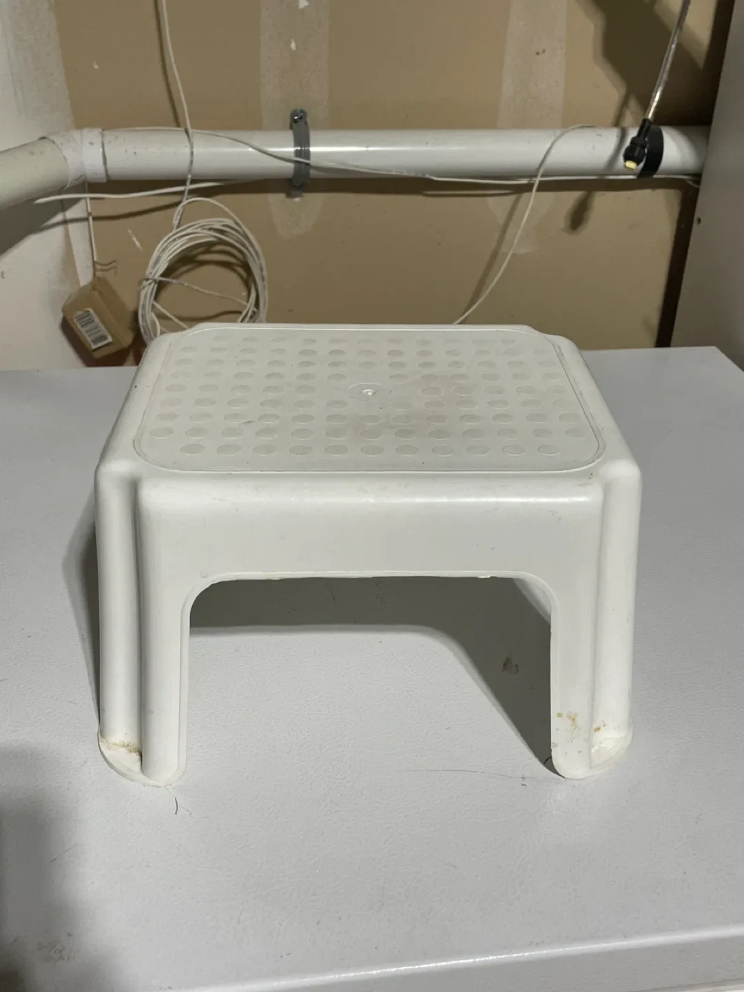 White Plastic Step Stool thumbnail