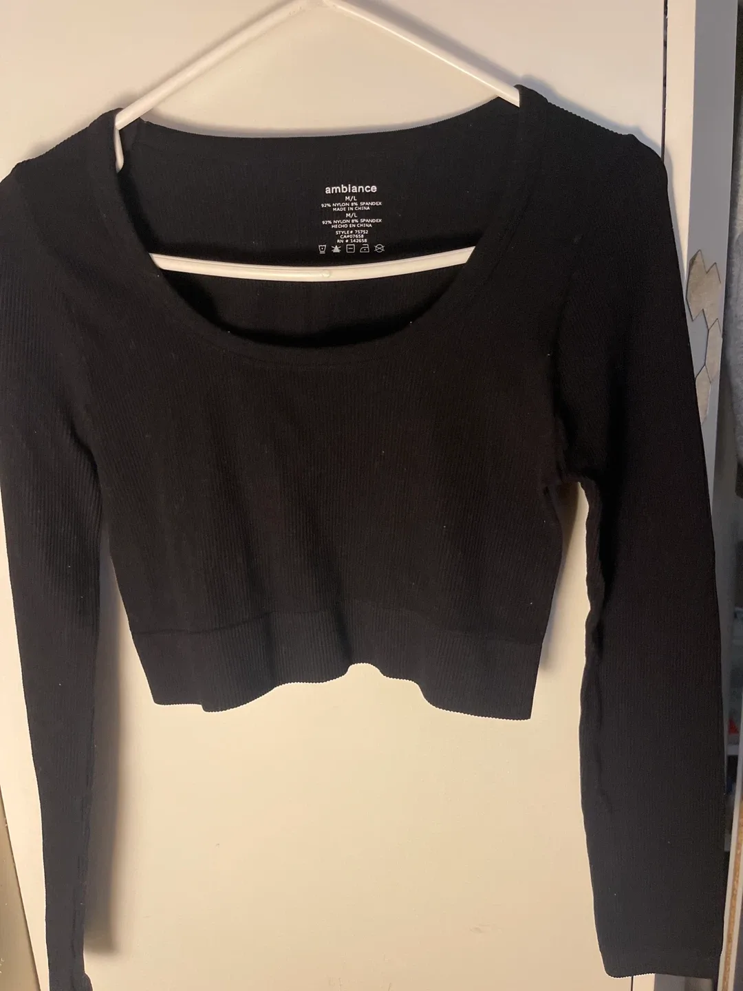 Urban planet Ambiance Black Crop Top - Size M/L thumbnail