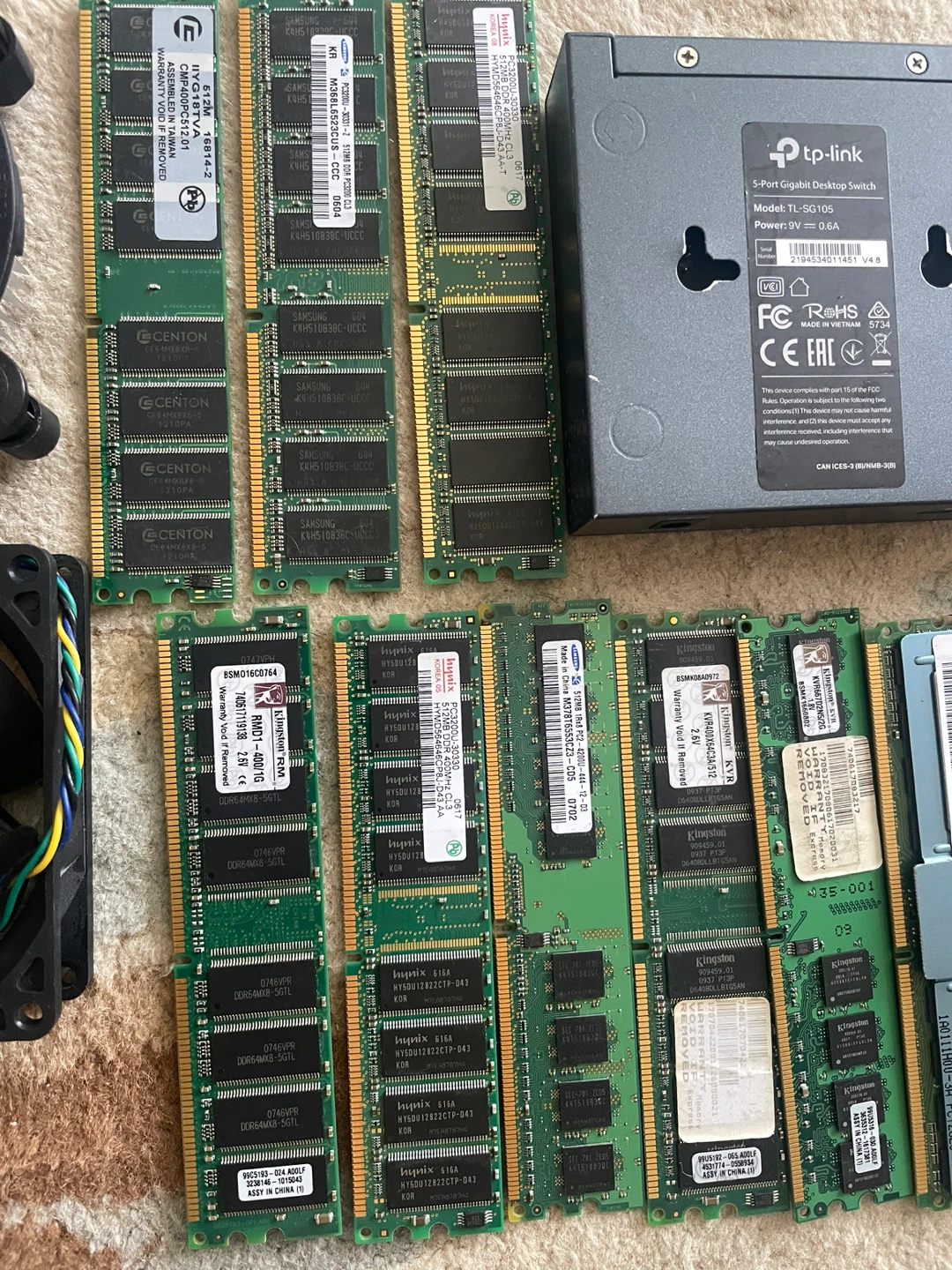 PC Cooling Fans, RAM, and Gigabit Switch - photo 3