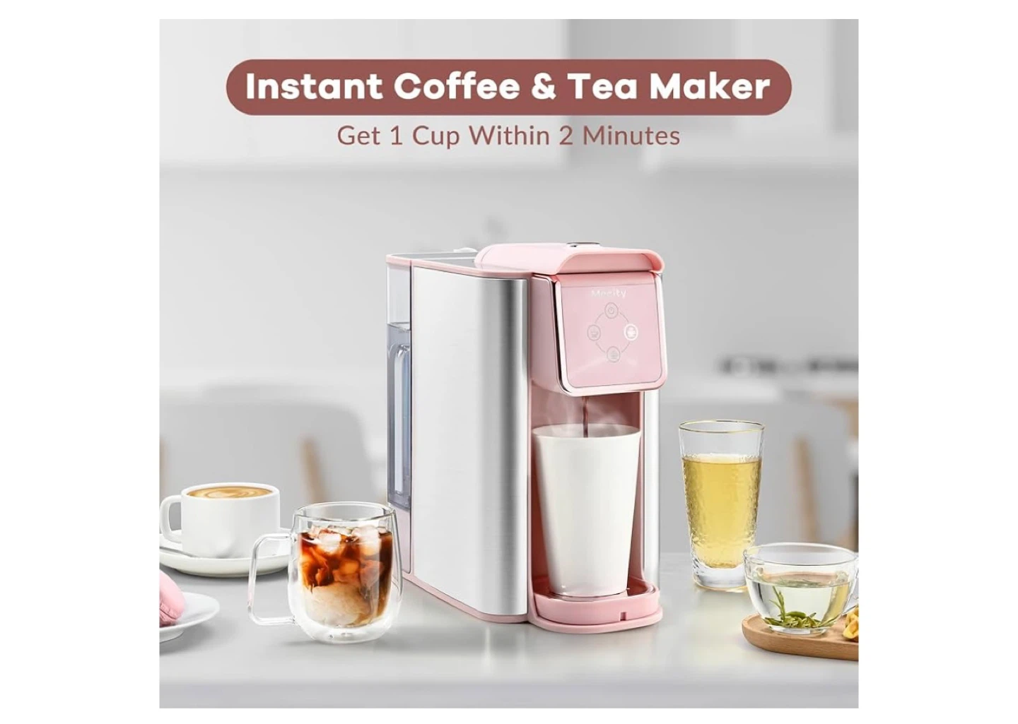 Mecity Instant Coffee & Tea Maker - Pink - photo 2