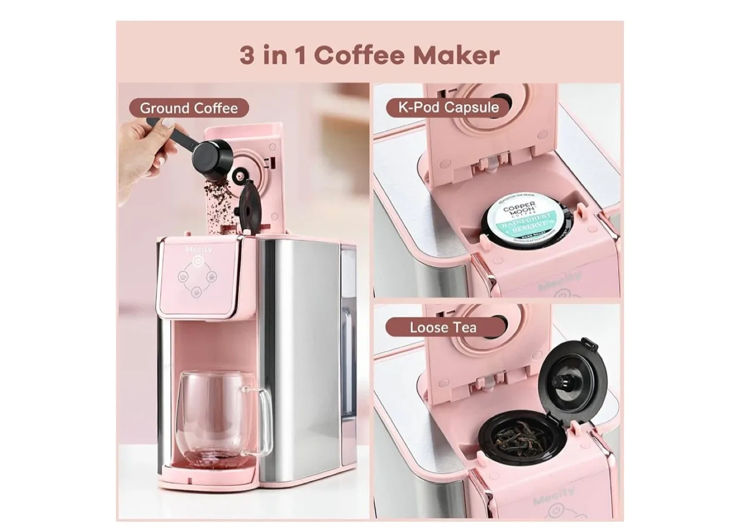 Mecity Instant Coffee & Tea Maker - Pink image indicator(3)