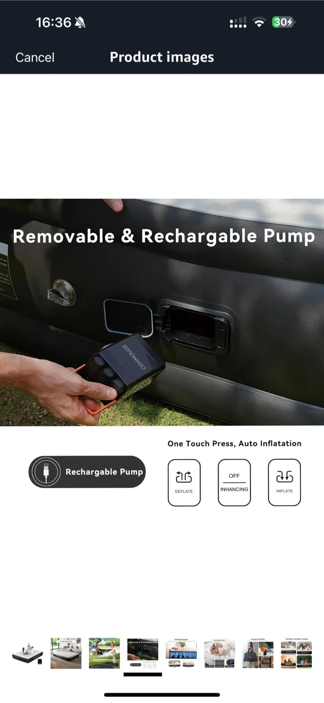 Commods Queen Size Air Mattress - Like New! image indicator(4)