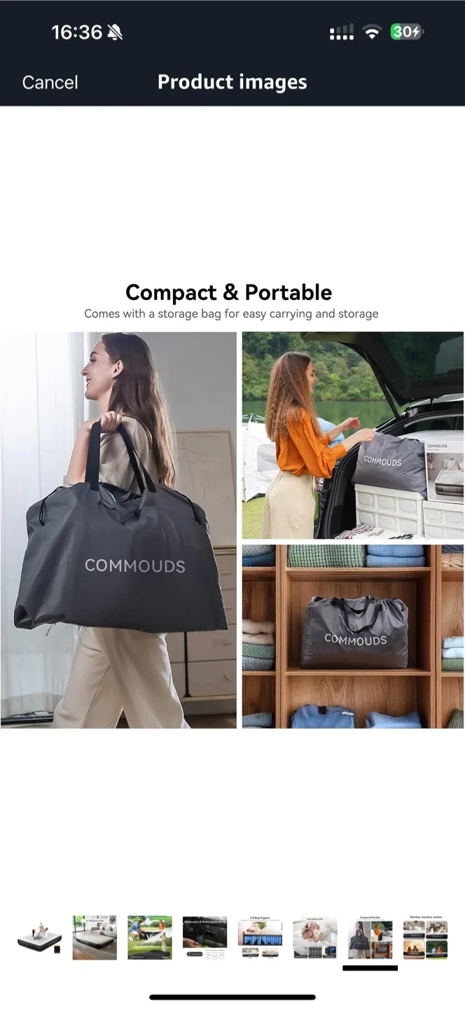 Commods Queen Size Air Mattress - Like New! image indicator(6)