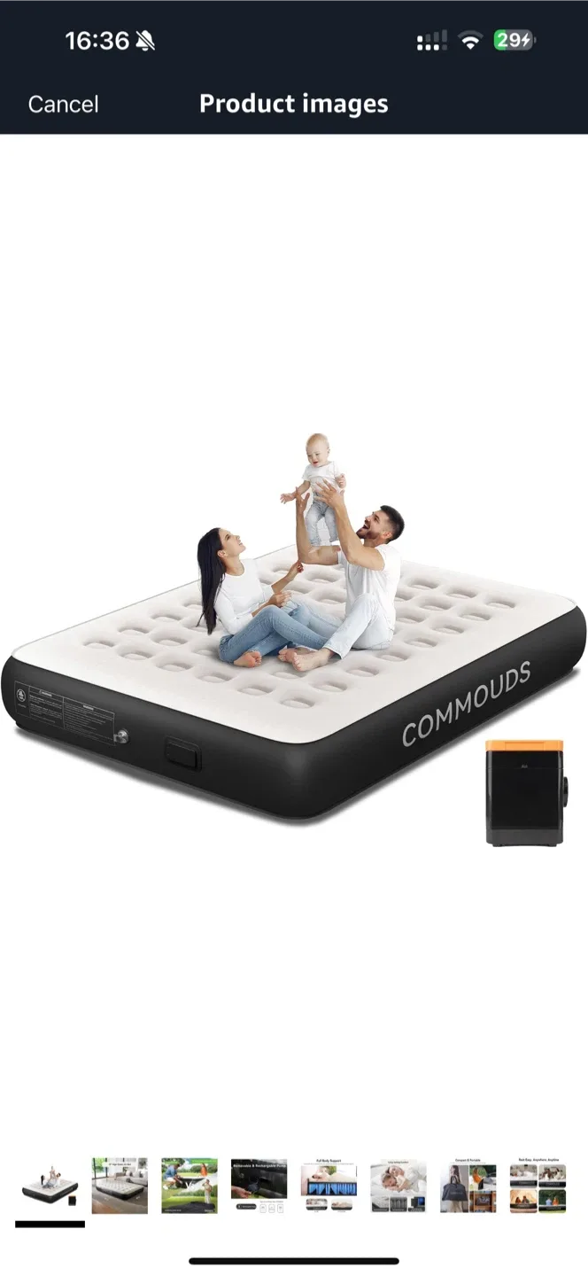 Commods Queen Size Air Mattress - Like New! thumbnail