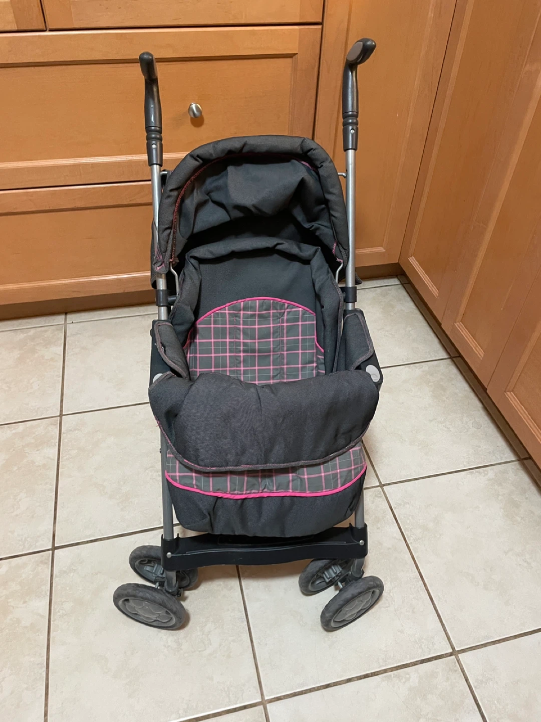 Doll Stroller - Black and Pink - photo 2