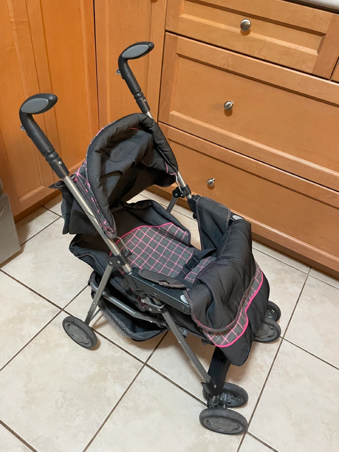 Doll Stroller - Black and Pink - photo 3