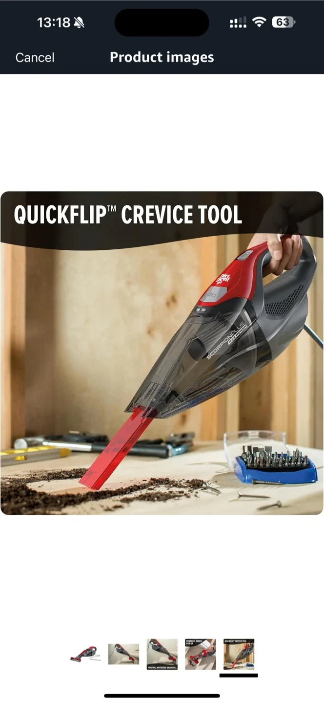 Dirt Devil Scorpion QuickFlip Corded Bagless Handheld Vacuum image indicator(5)