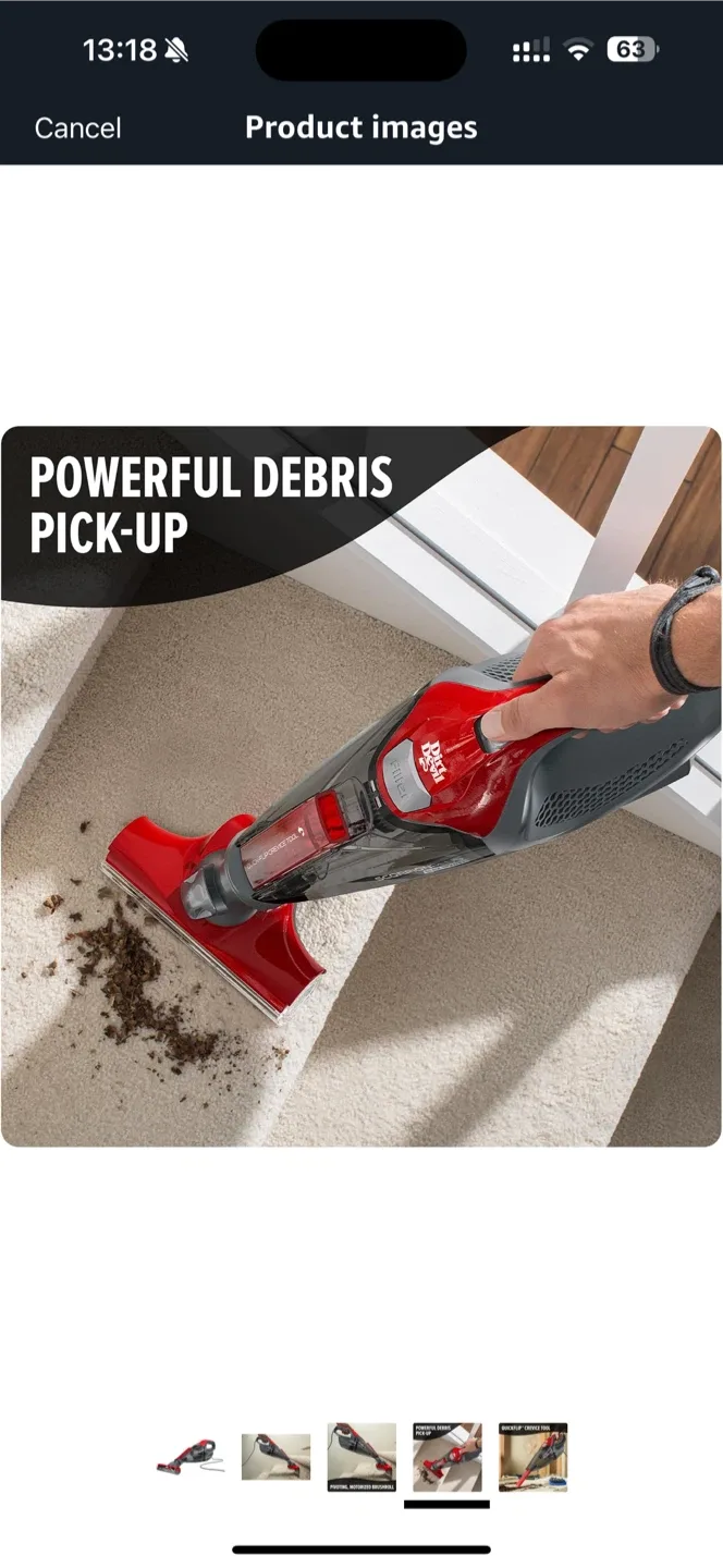 Dirt Devil Scorpion QuickFlip Corded Bagless Handheld Vacuum image indicator(4)