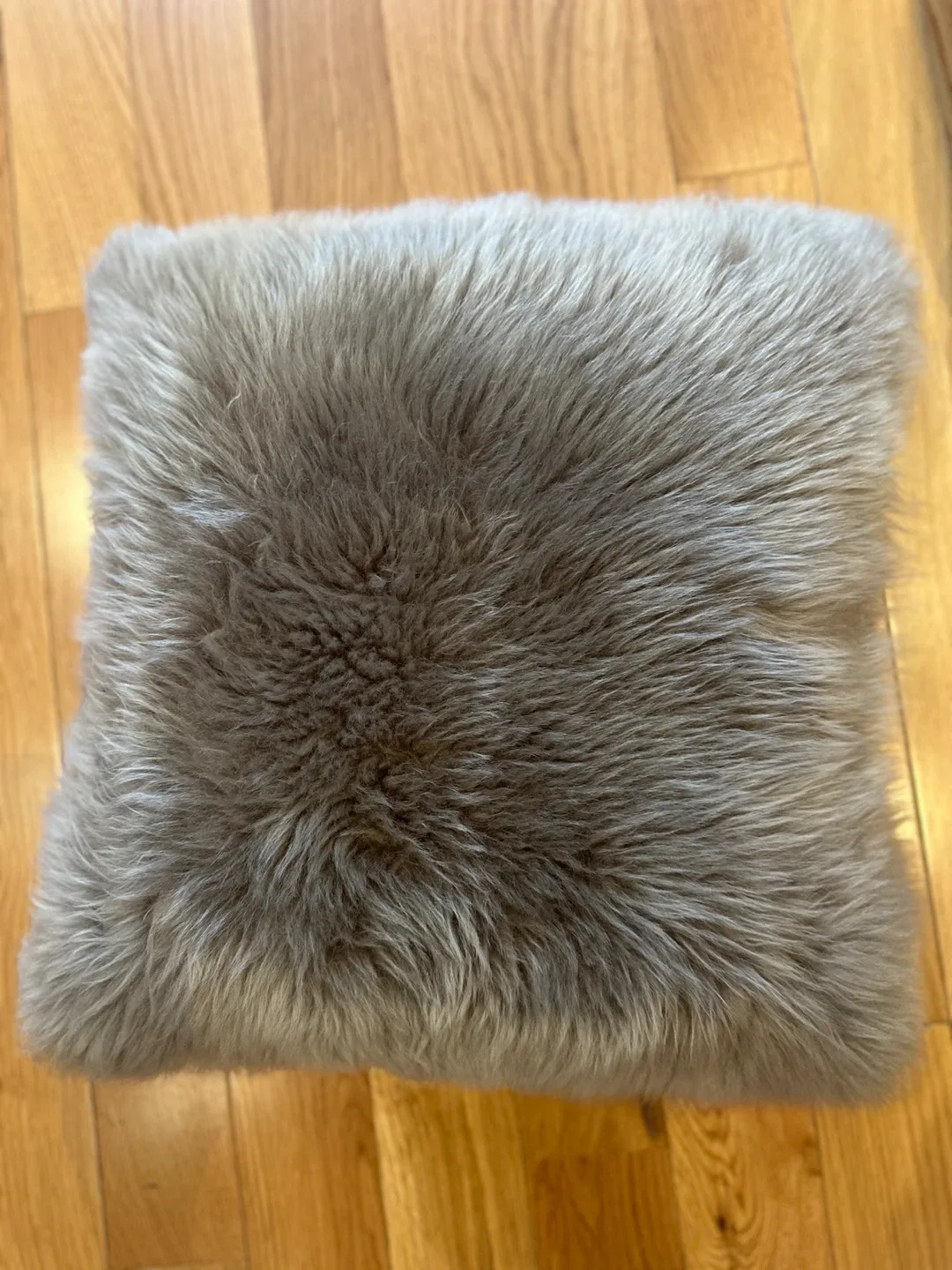 Grey Faux Fur Pillow Cover image indicator(2)