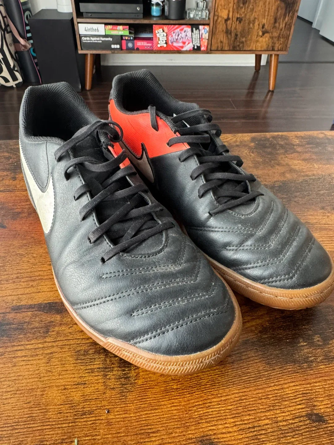 Nike Tiempo Black Indoor Soccer Shoes thumbnail