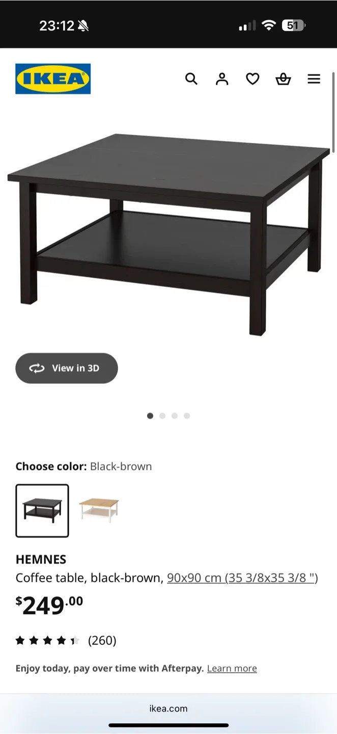 IKEA Hemnes Black coffee table image indicator(2)