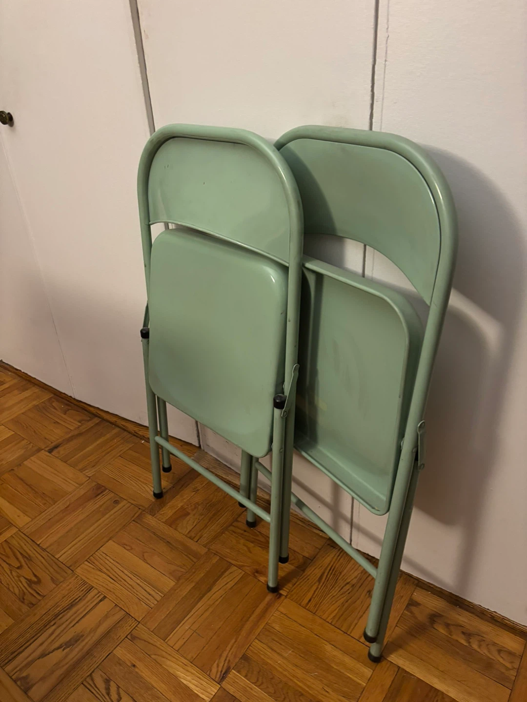 2 Folding Chairs - Light Green