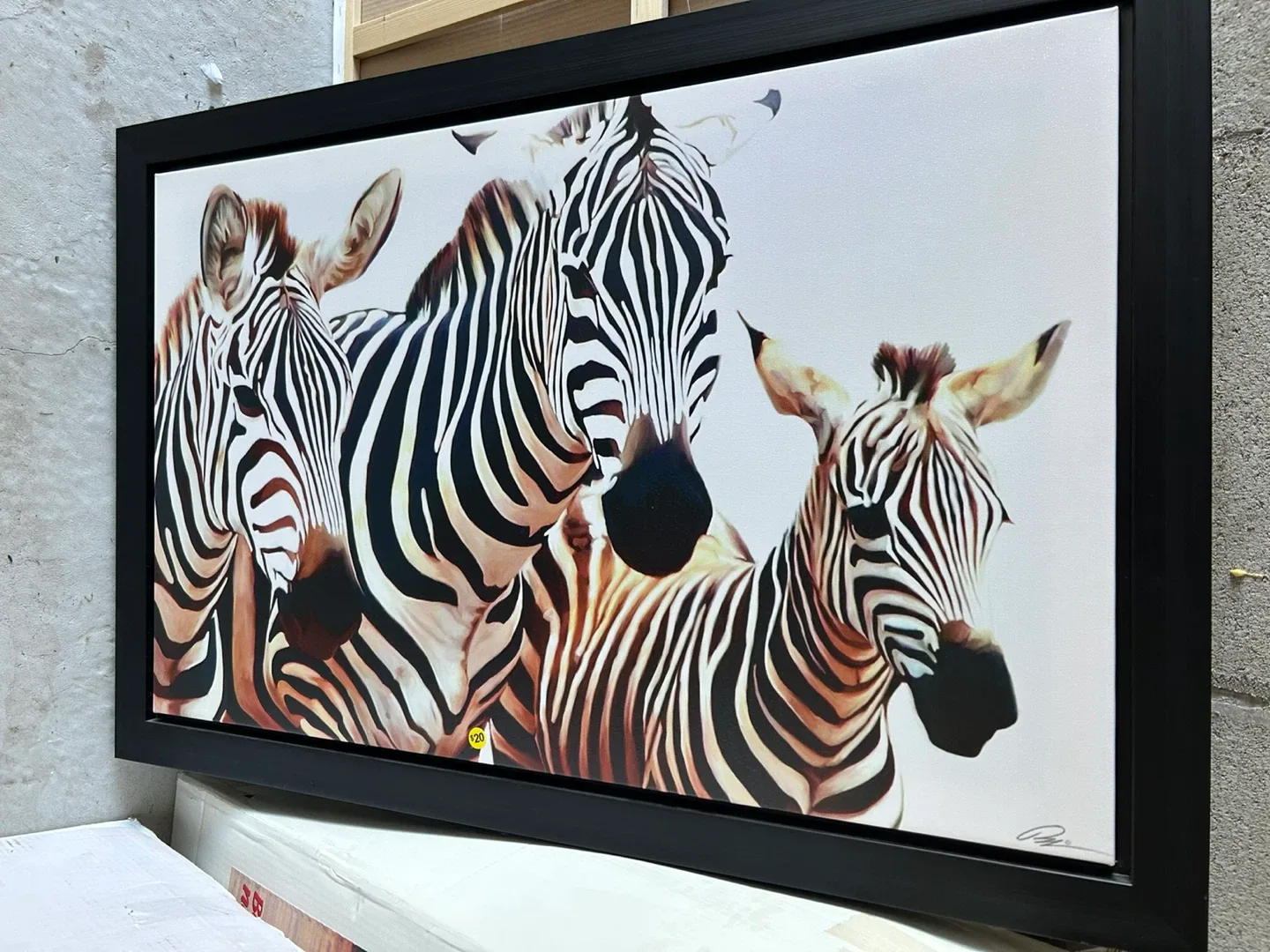 Framed Zebra Art Print thumbnail