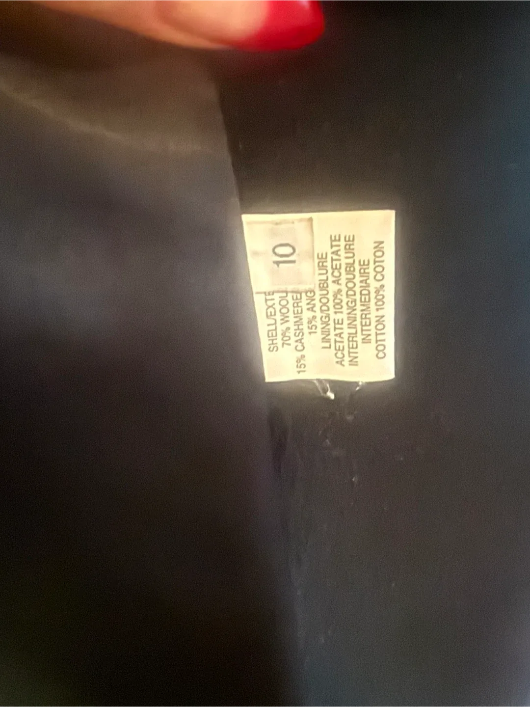 Black Cashmere and Wool Coat image indicator(4)