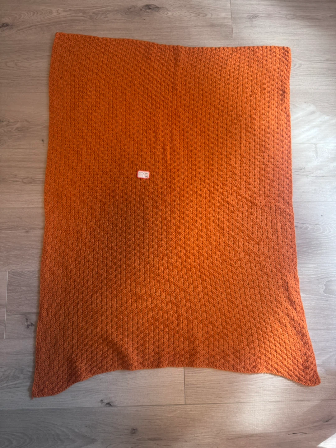 Orange Knit Blanket
