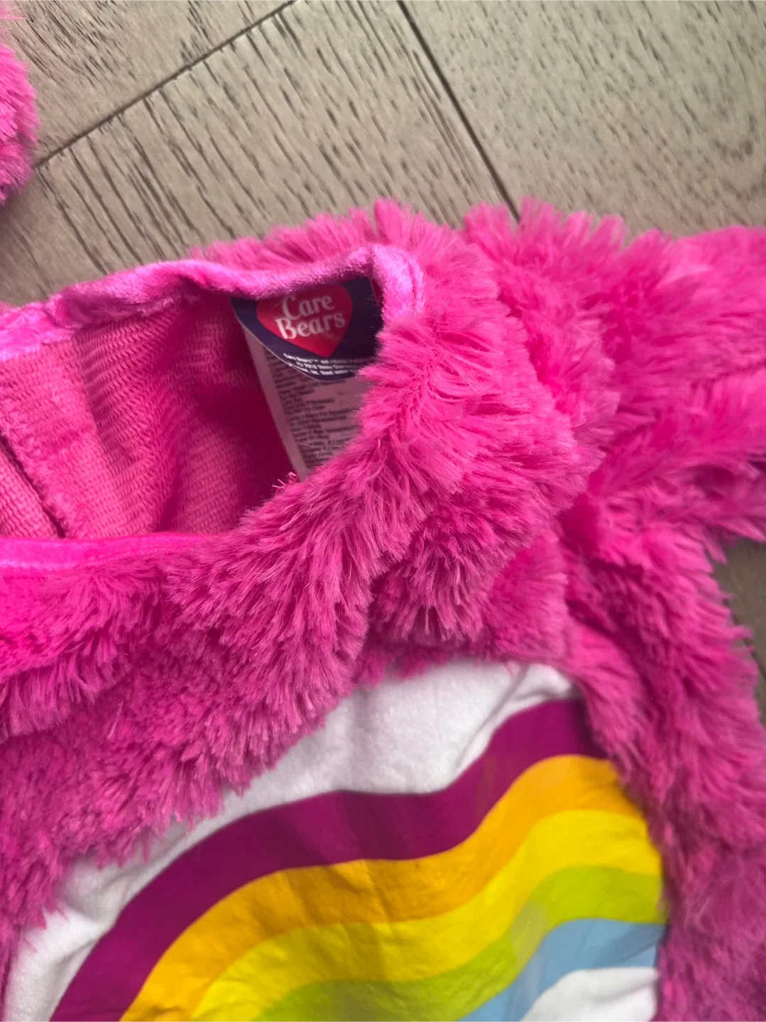 Toddler Care Bears Pink Halloween Costume with Hood image indicator(4)