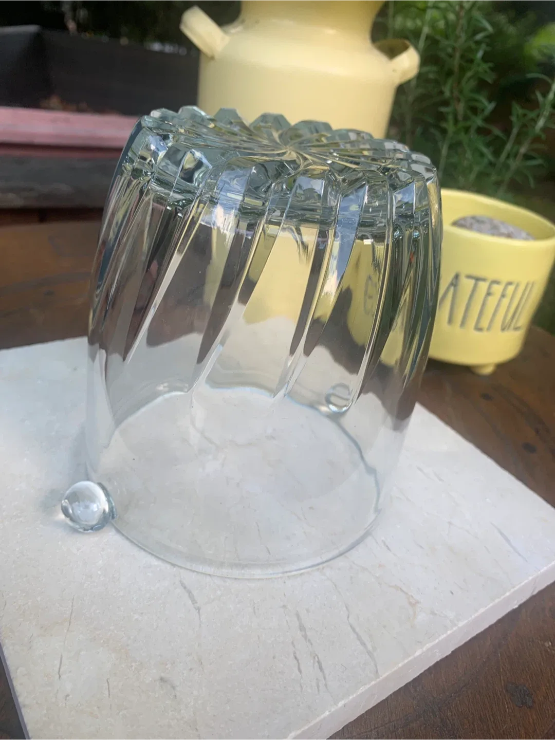 Vintage Clear Cut Glass Ice Bucket with Handles image indicator(5)