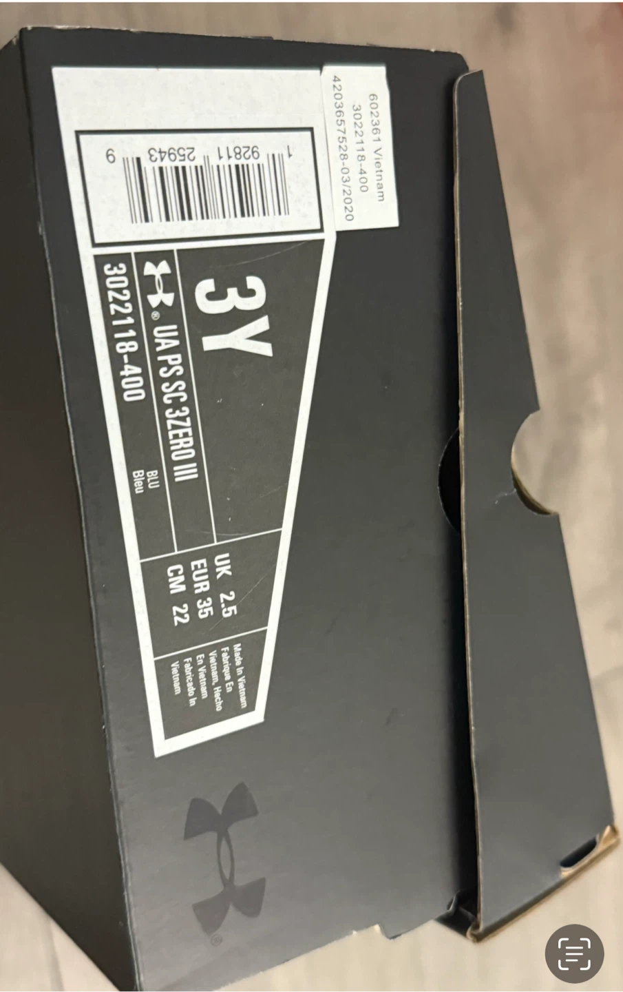 Under Armour UA PSSC 3ZERO III Youth Size 3Y - photo 2