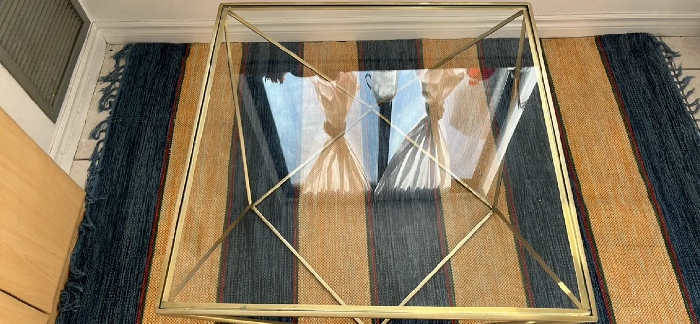 Gold & Glass Coffee Table image indicator(3)