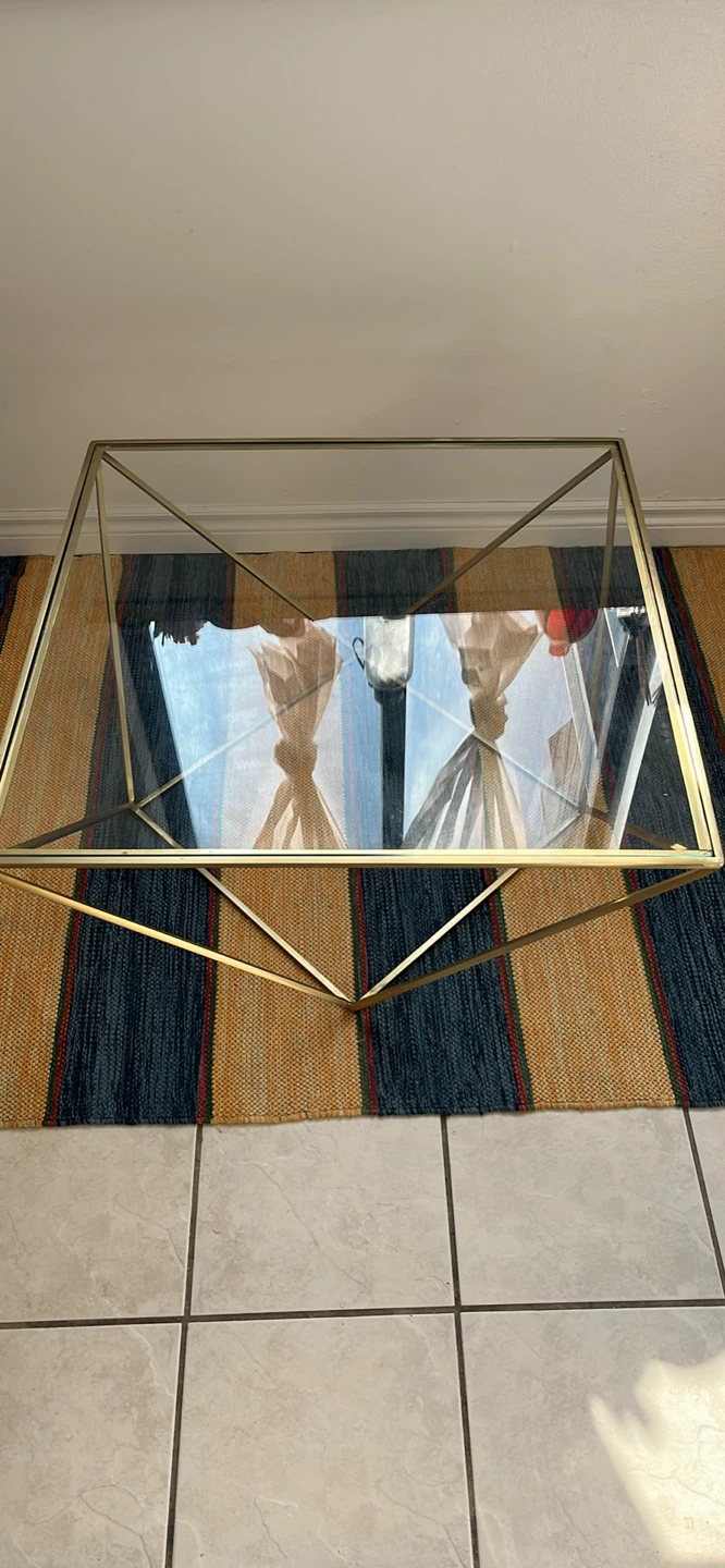 Gold & Glass Coffee Table