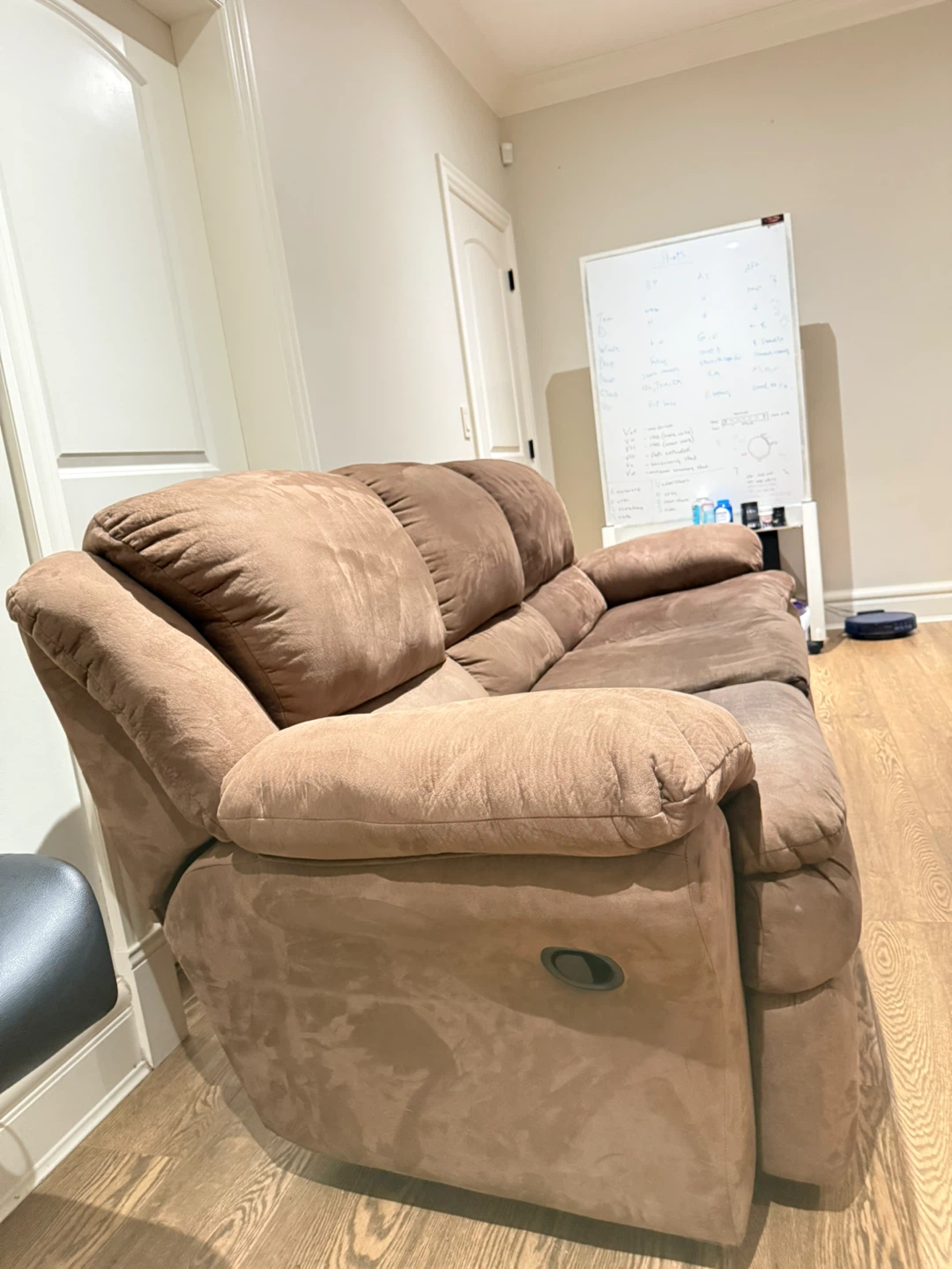 Brown Microfiber Reclining Sofa - photo 2