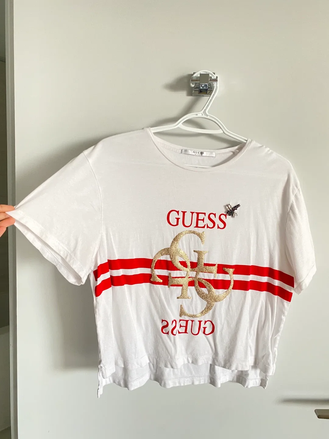 Exclusive GUESS Insect Gold Logo Tshirt image indicator(3)