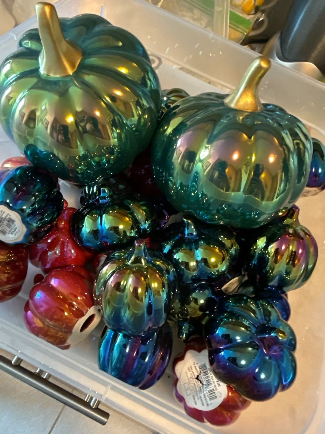 Fall Decor- Iridescent Ceramic Pumpkins - image indicator(3)
