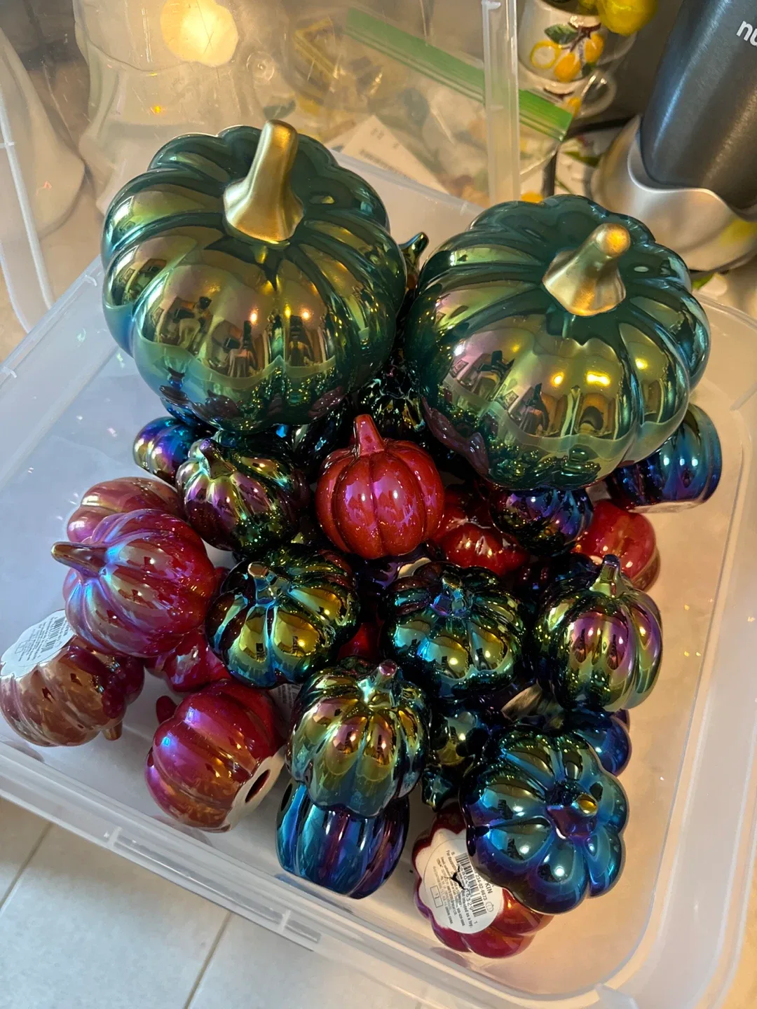 Fall Decor- Iridescent Ceramic Pumpkins - image indicator(2)