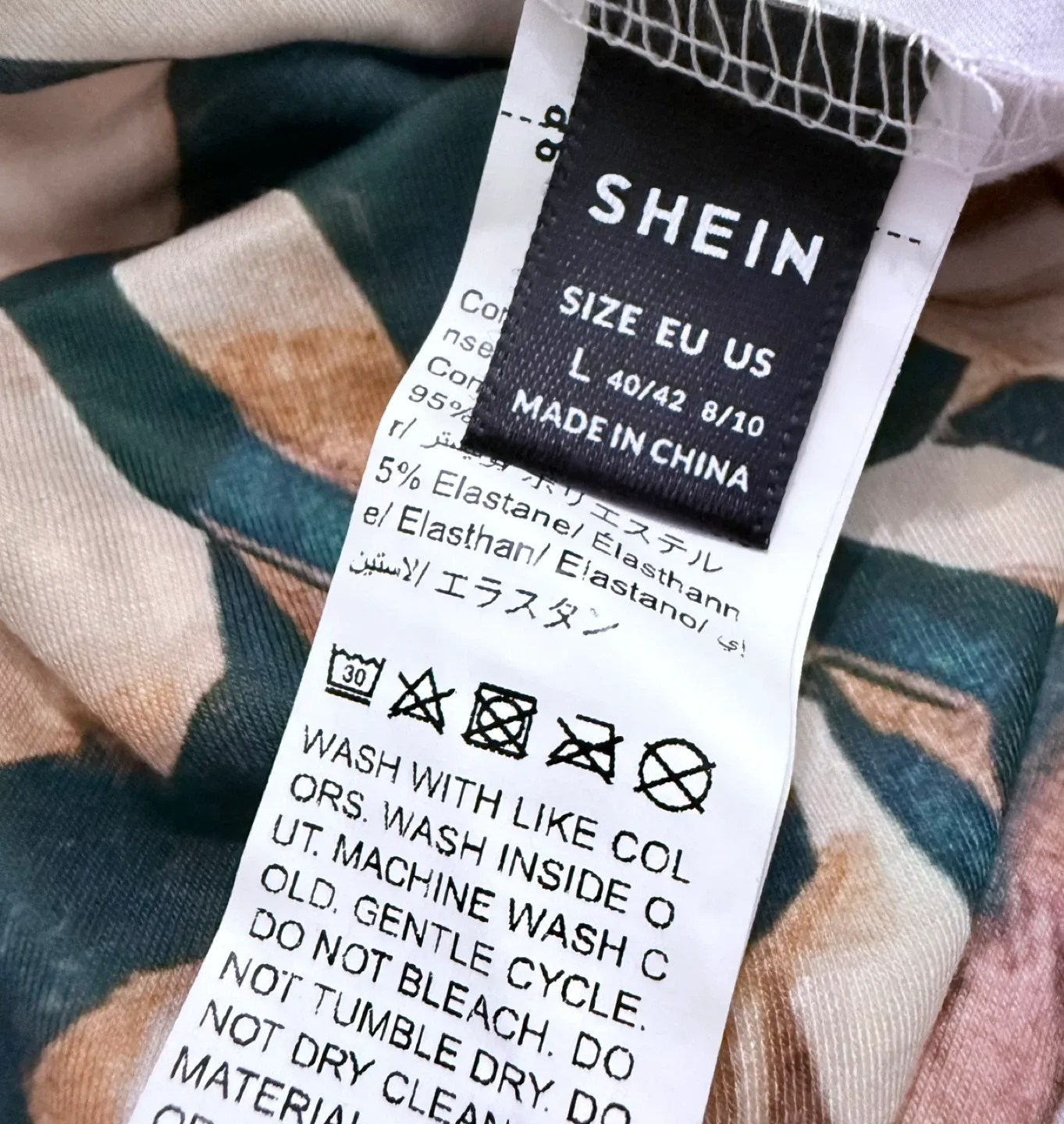 SHEIN Clasi Allover Print Ruched Wrap Hem Cami Dress image indicator(6)